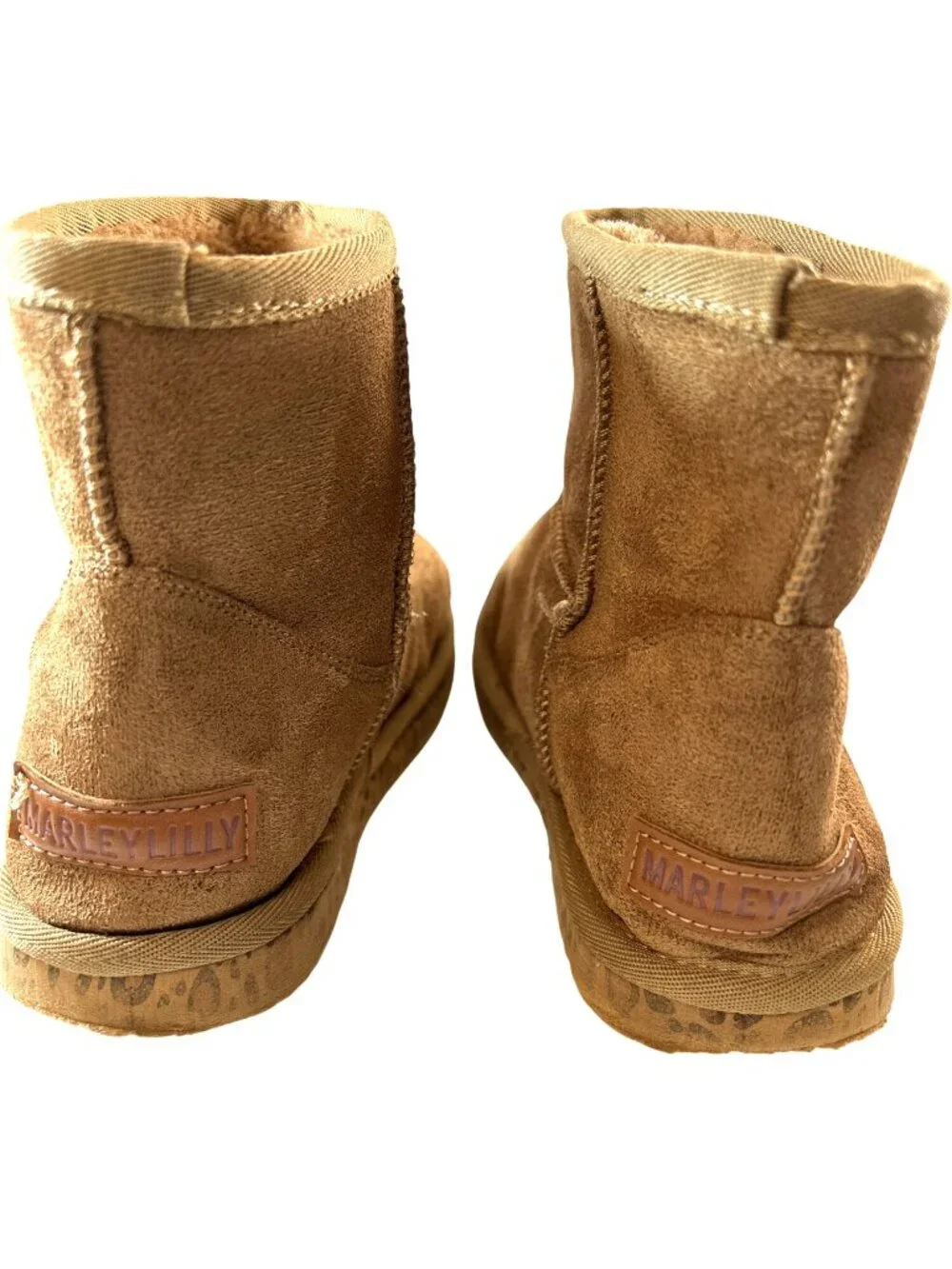 Marley Lilly Girls Boots Pull-on Suede Like Tan Size 3